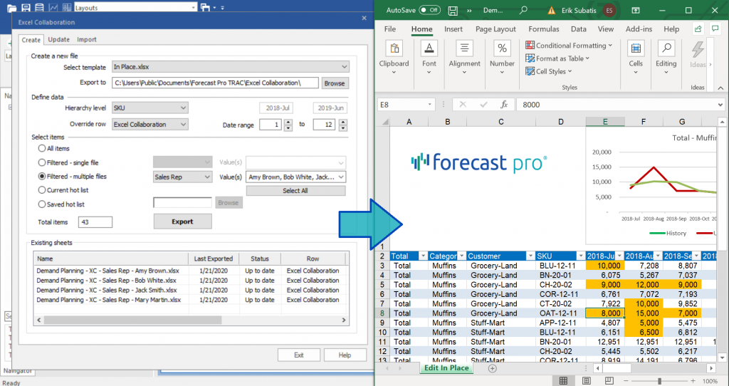 Excel Collaboration Forecast Pro