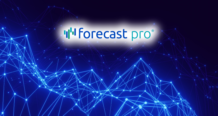 Futuristic graph with Forecast Pro logo