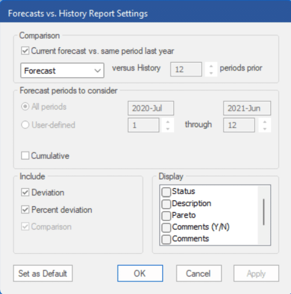 Exploring the Reporting Options - Forecast Pro