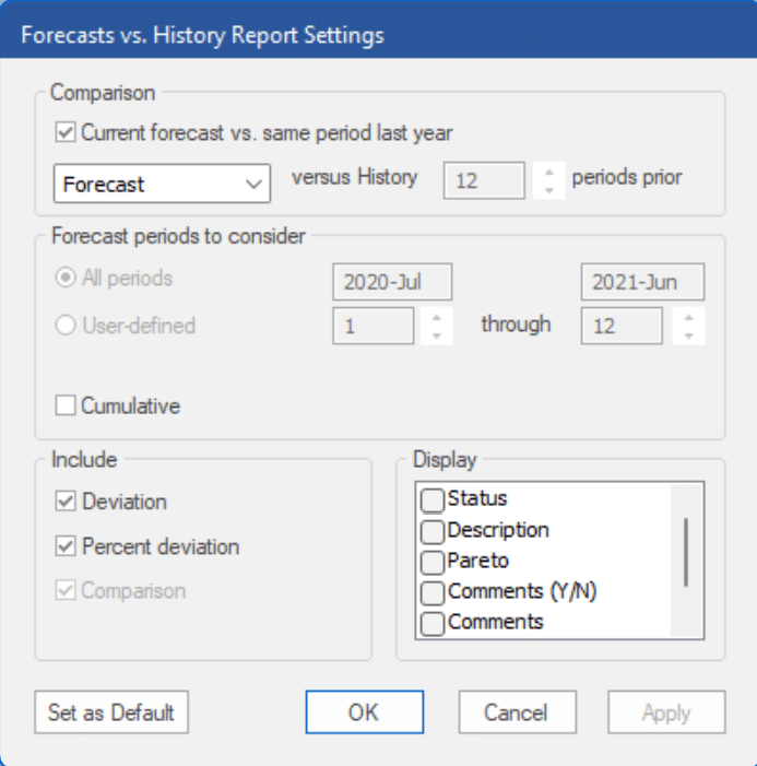 Exploring the Reporting Options - Forecast Pro