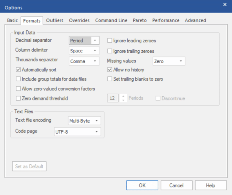 Setting up the Historic Data - Forecast Pro